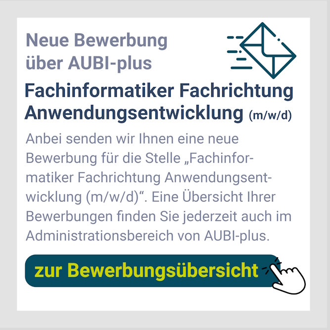 Ablauf der Blitzbewerbung Schritt 4