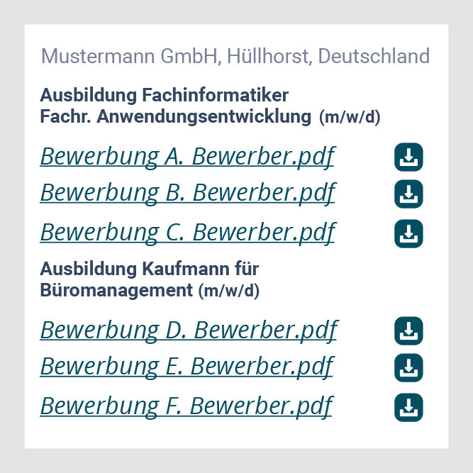 Ablauf der Blitzbewerbung Schritt 5
