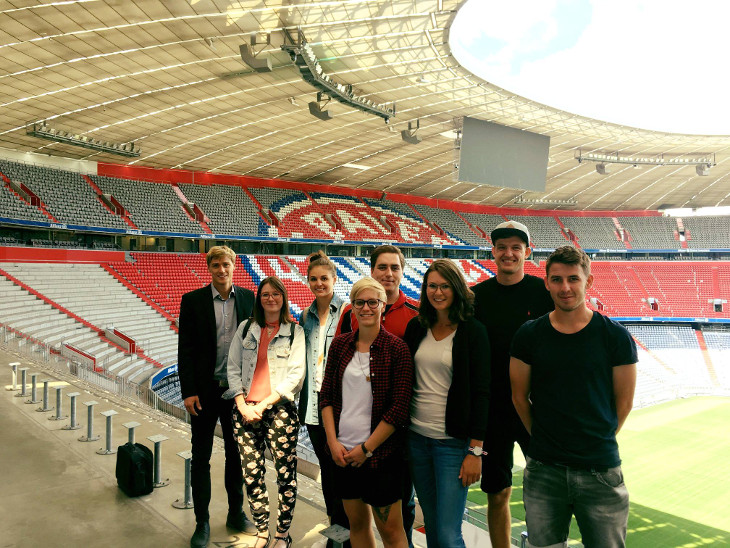 Exkursion zur Allianz-Arena.