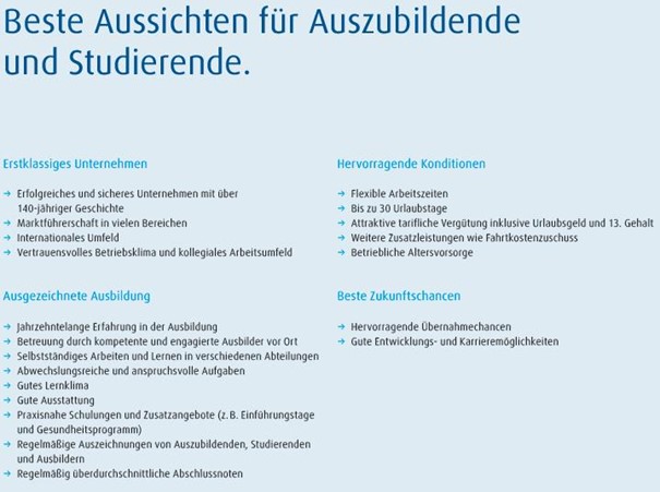 Ausbildung bei der Linde AG