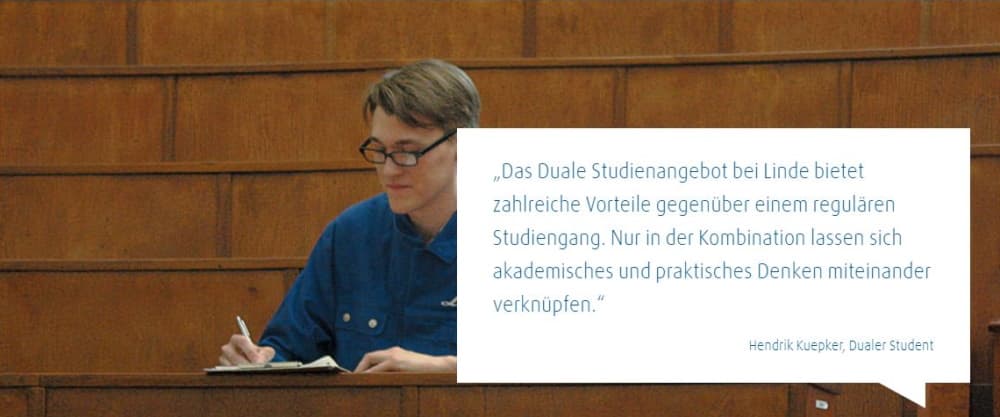 Ausbildung bei der Linde AG