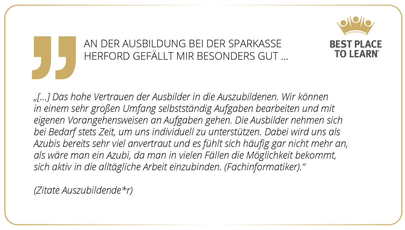 Ausbildung bei der Sparkasse Herford