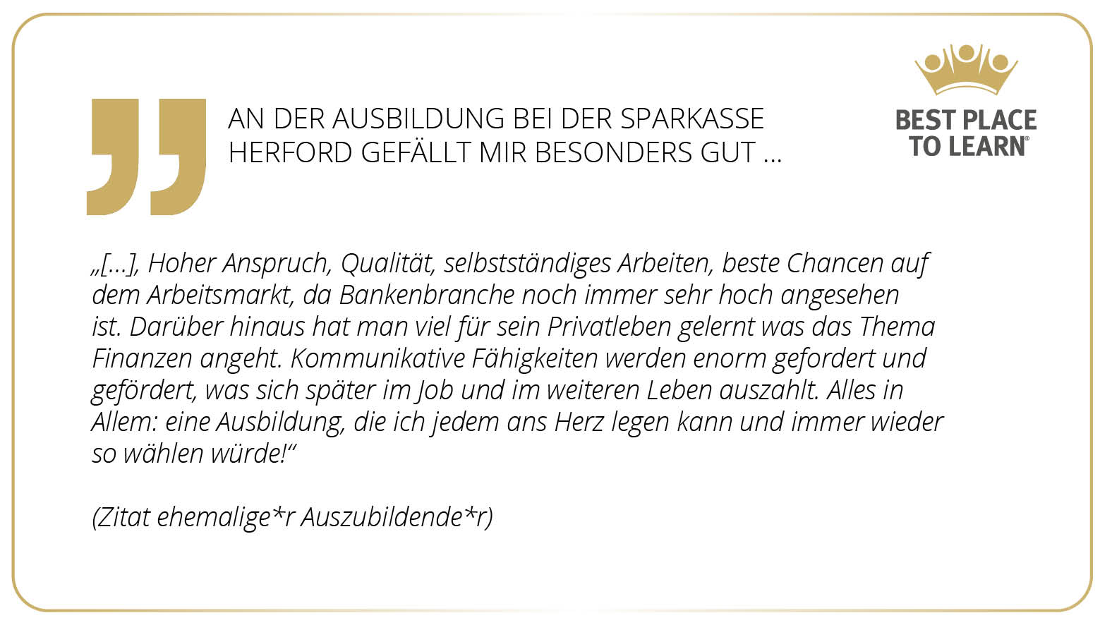 Ausbildung bei der Sparkasse Herford