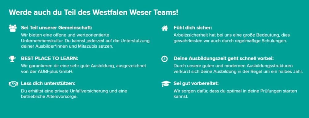 Werde auch du Teil des Westfalen Weser Teams!